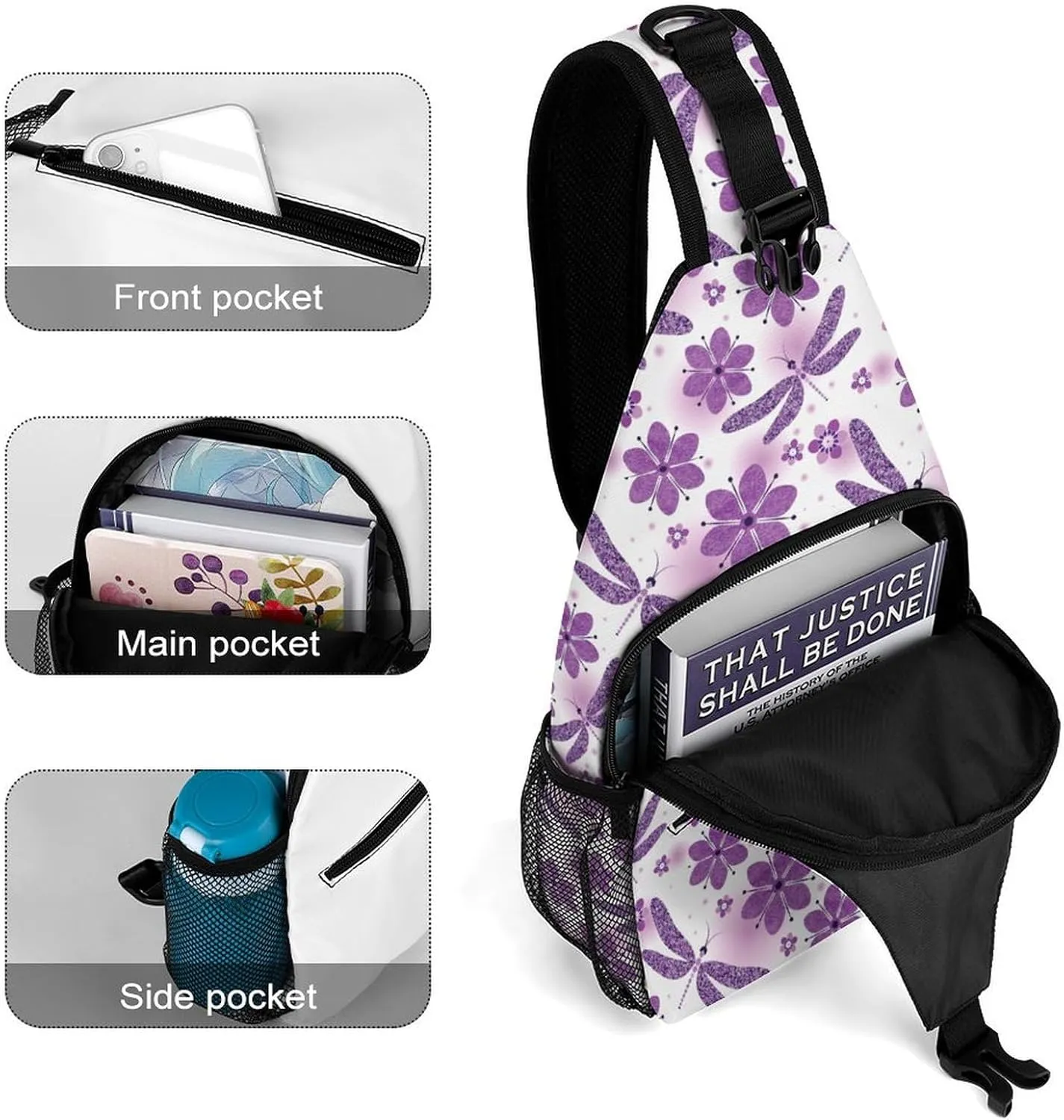 Sketch Pineapples Versatile And Convenient Multipurpose Crossbody Bag - Perfect for Travel And Hiking