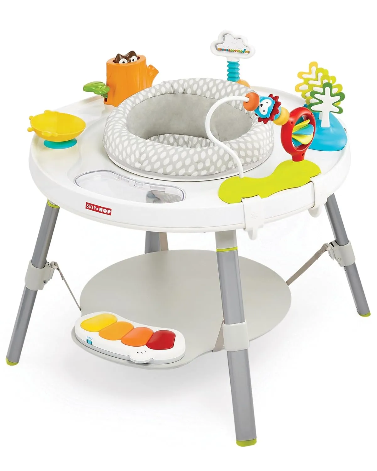 Skip Hop Baby High Chair 4-in-1 Convertible & Activity Center Play Table with Cruise & Bounce Features, 4mo 