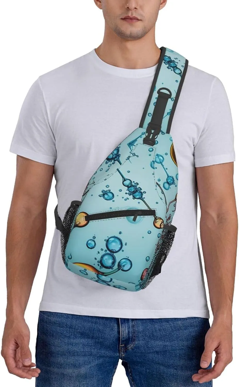 Sling Backpack Bag For Men Abstraction Biology Chemistry Cross Chest Bag Crossbody Shoulder Bag Travel Hiking Daypack