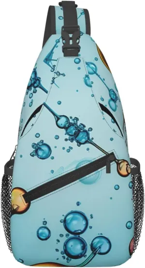 Sling Backpack Bag For Men Abstraction Biology Chemistry Cross Chest Bag Crossbody Shoulder Bag Travel Hiking Daypack