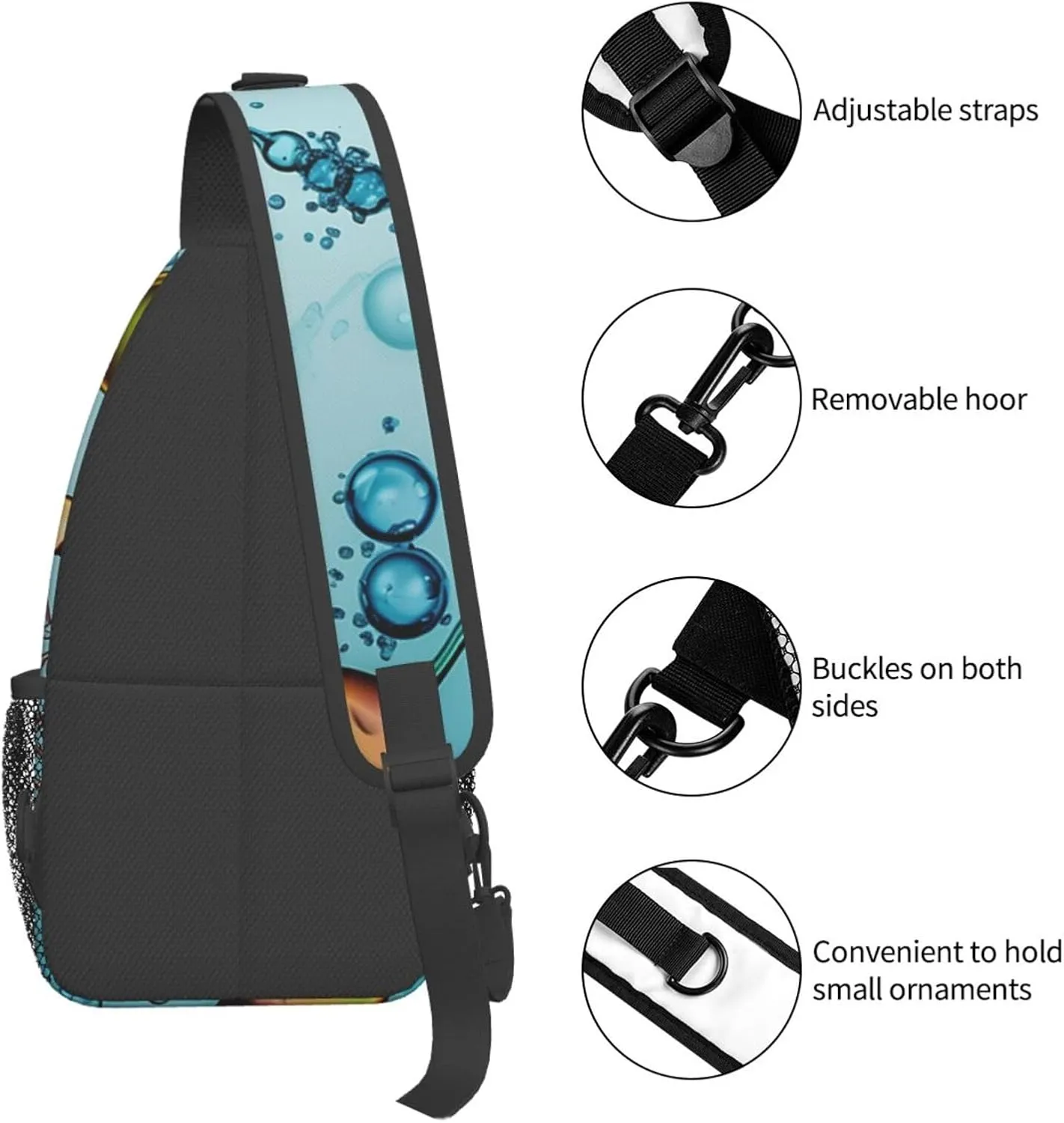 Sling Backpack Bag For Men Abstraction Biology Chemistry Cross Chest Bag Crossbody Shoulder Bag Travel Hiking Daypack