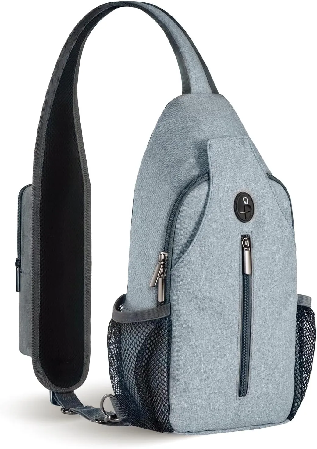 Sling Backpack, Crossbody Bag Large Sling Bag RFID with Water Bottle Holder Phone Holder Travelling Hiking Daypack