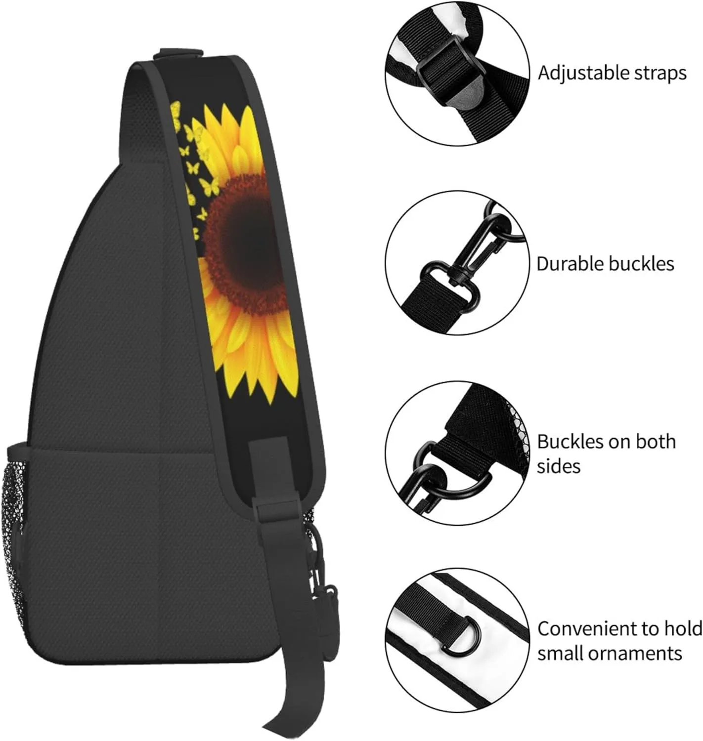 Sling Backpack Crossbody Shoulder Bag For Women Men Sling Bag Purse Travel Hiking Chest Bag Daypack Unisex