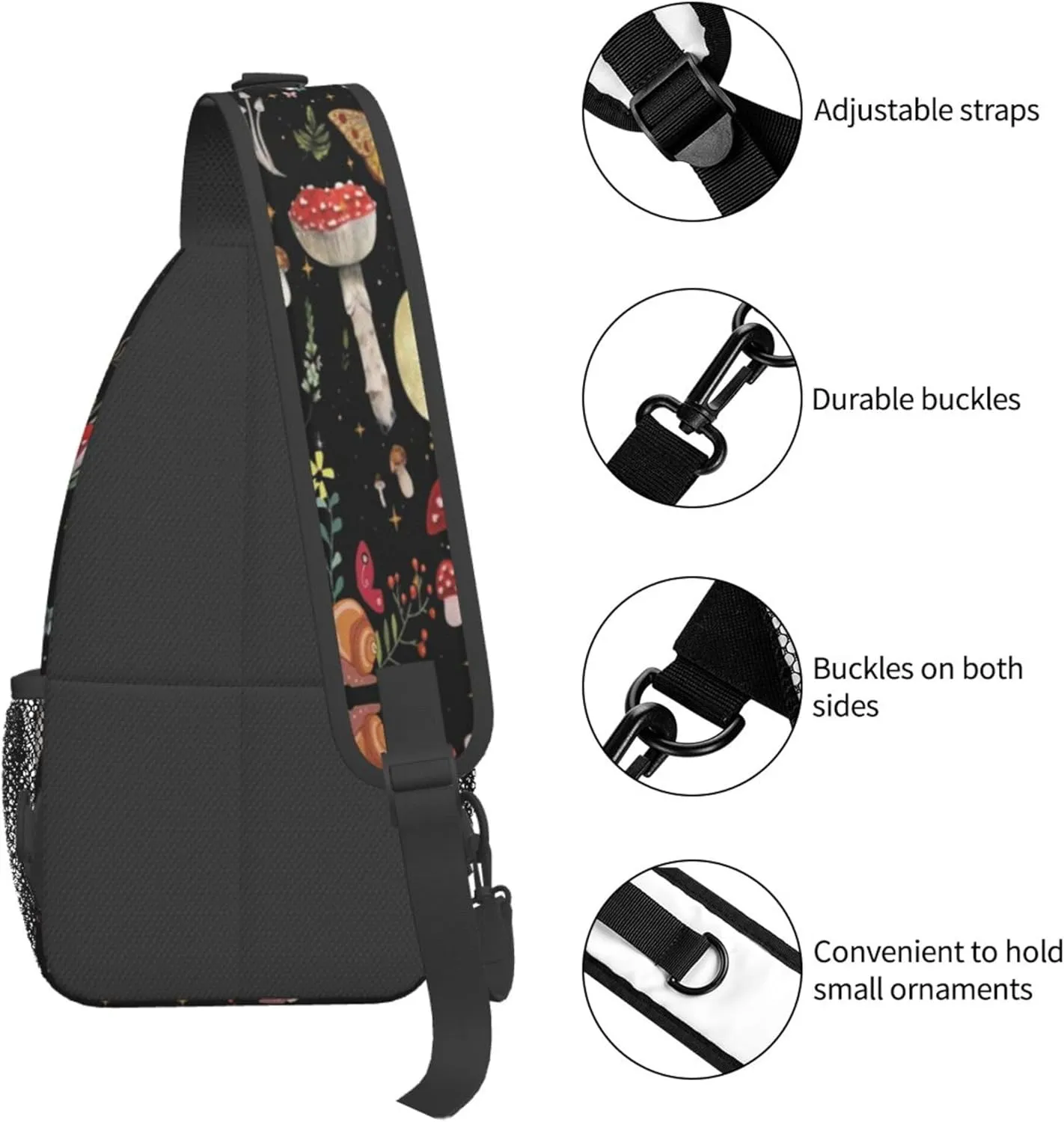 Sling Backpack Crossbody Shoulder Bag For Women Men Sling Bag Purse Travel Hiking Chest Bag Daypack Unisex