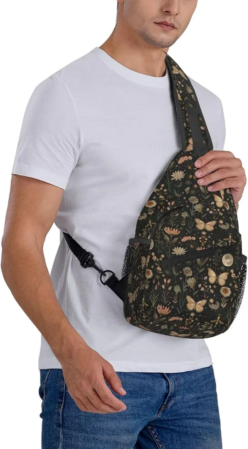 Sling Bag Baseball Vintage Sport Hiking Daypack Crossbody Shoulder Backpack Travel Chest Pack for Men Women