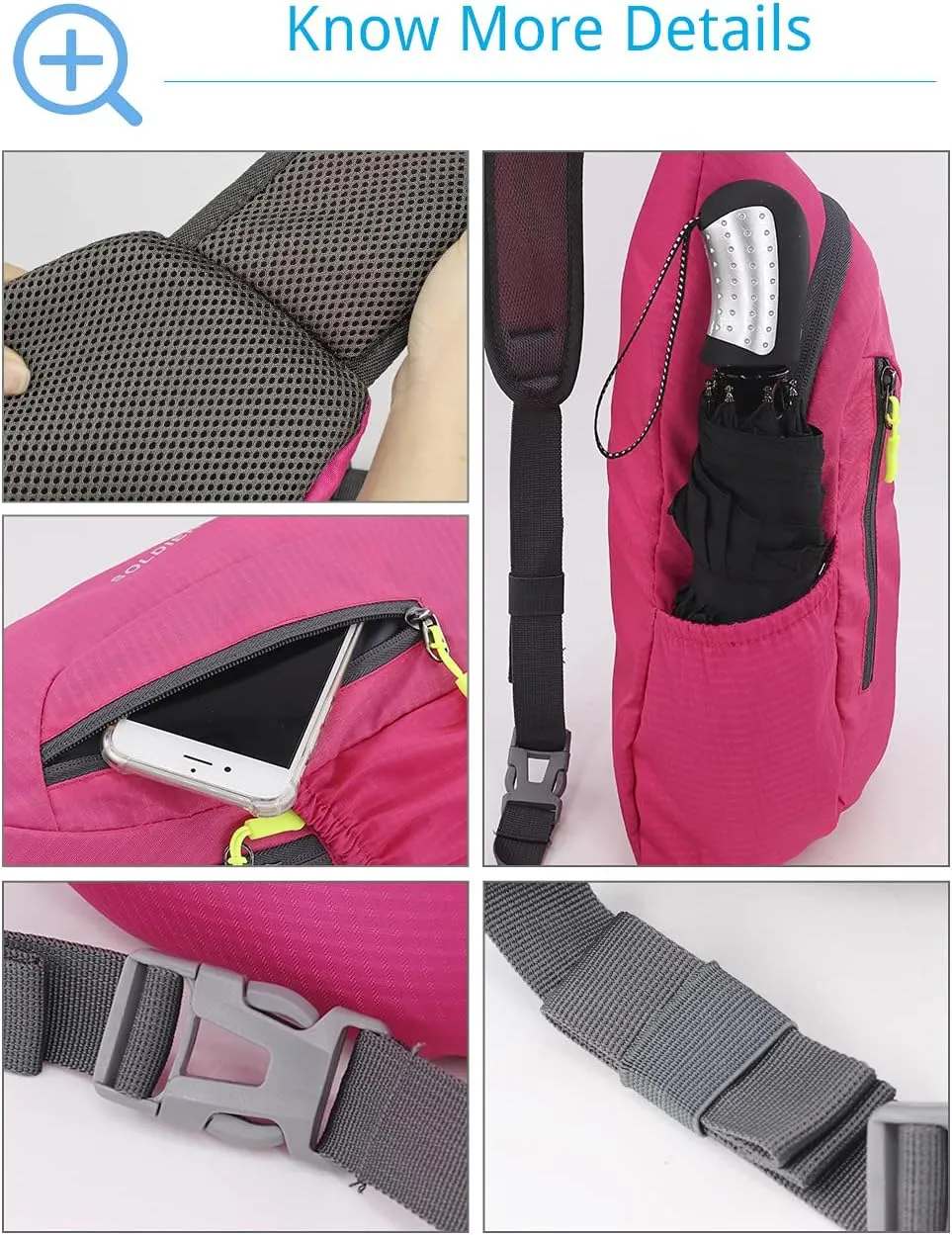 Sling Bag Crossbody Backpack for Men Womens, Chest Bag Backpack, Shoulder bag Gym Cycling Traveling Outdoor Sports