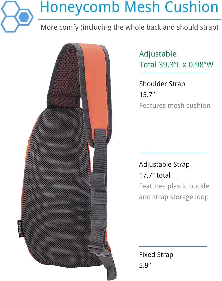 Sling Bag Crossbody Backpack for Men Womens, Chest Bag Backpack, Shoulder bag Gym Cycling Traveling Outdoor Sports