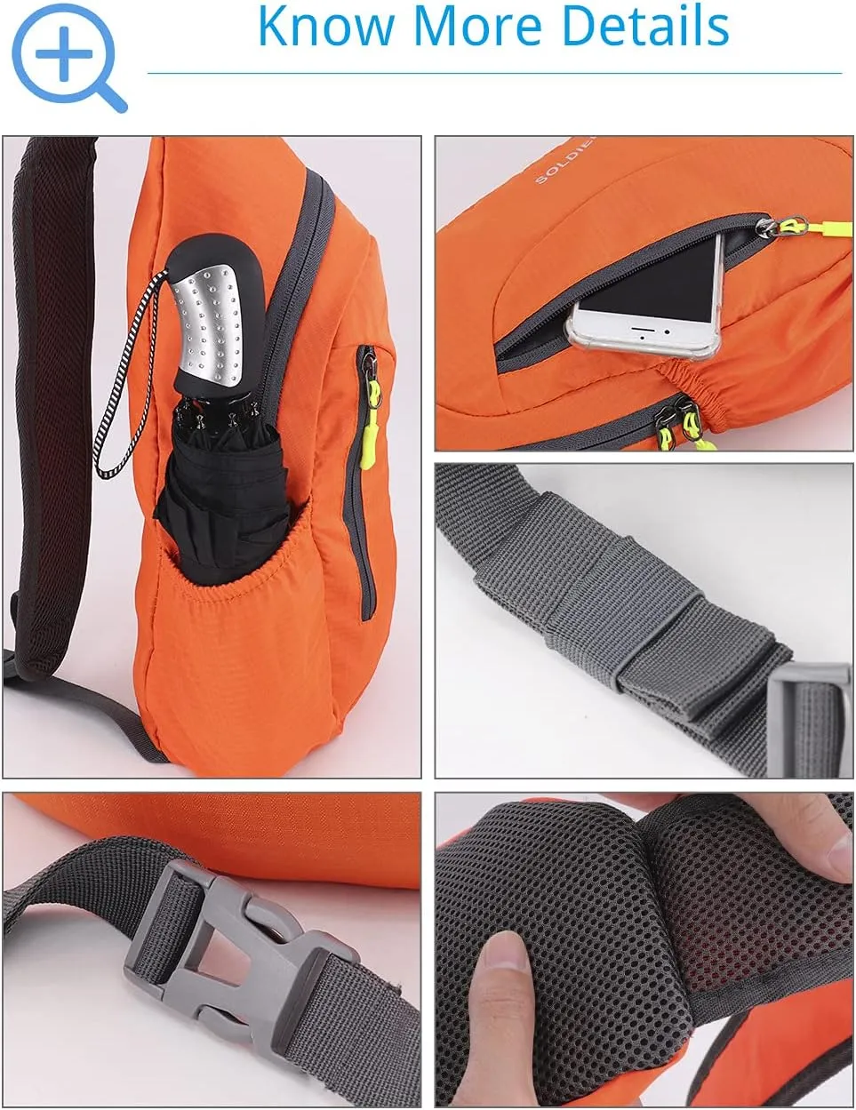 Sling Bag Crossbody Backpack for Men Womens, Chest Bag Backpack, Shoulder bag Gym Cycling Traveling Outdoor Sports