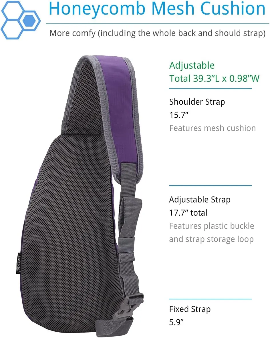 Sling Bag Crossbody Backpack for Men Womens, Chest Bag Backpack, Shoulder bag Gym Cycling Traveling Outdoor Sports