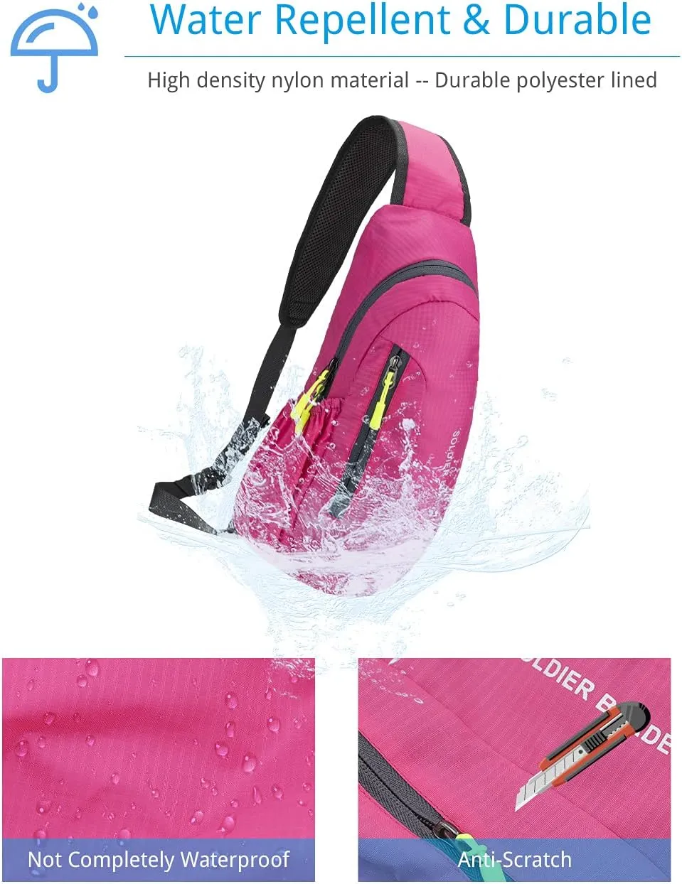 Sling Bag Crossbody Backpack for Men Womens, Chest Bag Backpack, Shoulder bag Gym Cycling Traveling Outdoor Sports