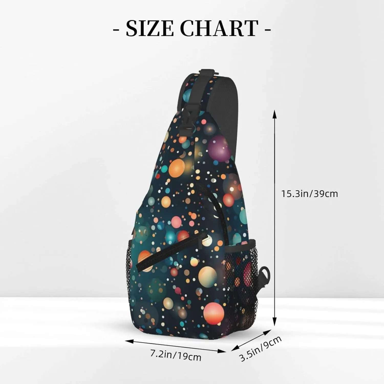 Sling Bag for Men Women Crossbody Backpack Confetti dots Crossbody Bag Chest Bag for Travel Sport