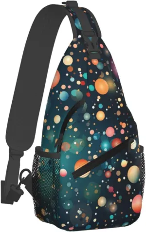 Sling Bag for Men Women Crossbody Backpack Confetti dots Crossbody Bag Chest Bag for Travel Sport