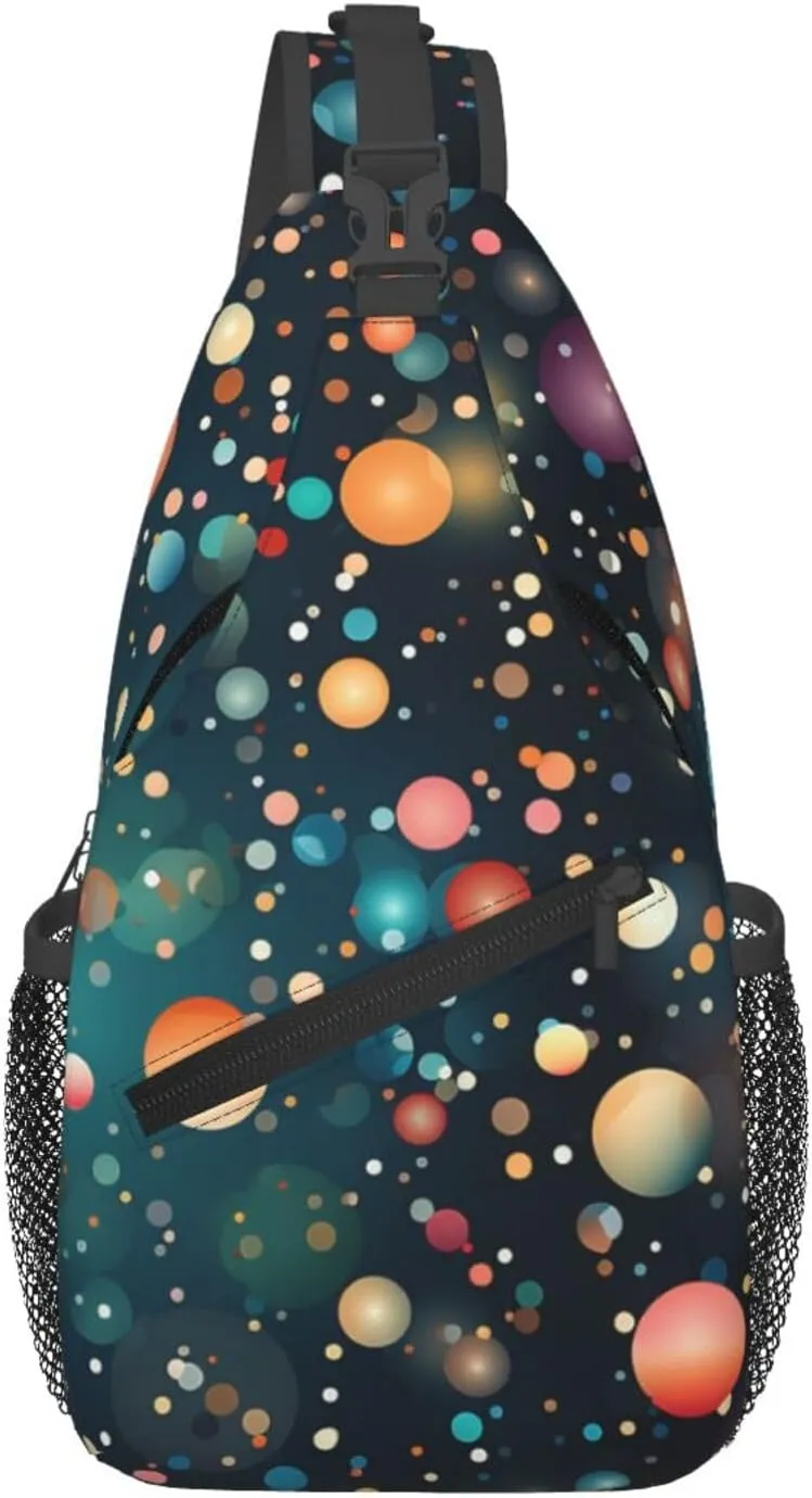Sling Bag for Men Women Crossbody Backpack Confetti dots Crossbody Bag Chest Bag for Travel Sport