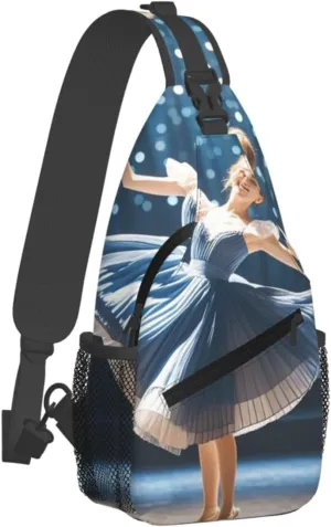 Sling Bag for Men Women Crossbody Backpack Dancer Crossbody Bag Chest Bag for Travel Sport