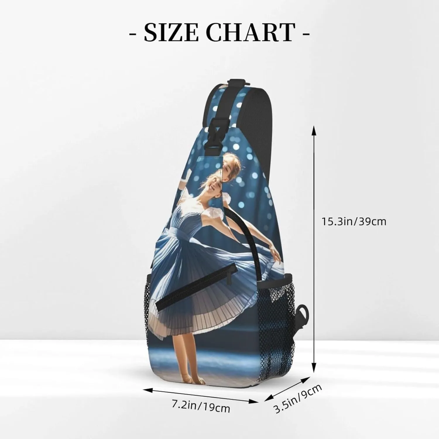 Sling Bag for Men Women Crossbody Backpack Dancer Crossbody Bag Chest Bag for Travel Sport