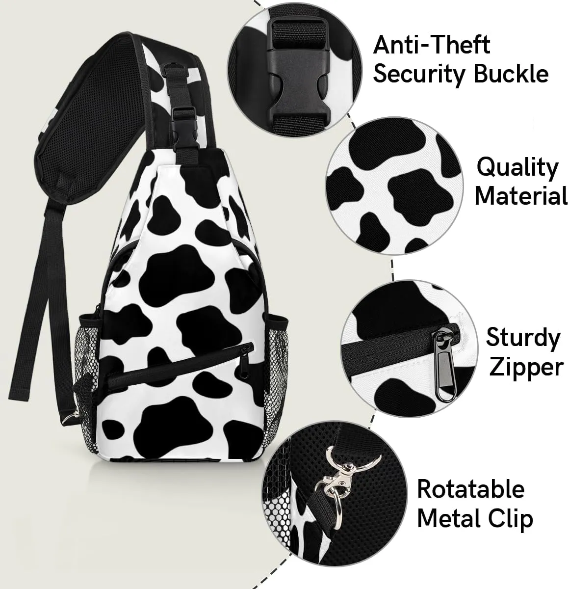 Sling Bag for Women Men Chest Shoulder Backpack Multipurpose Crossbody Bag Lightweight Travel Hiking Daypack