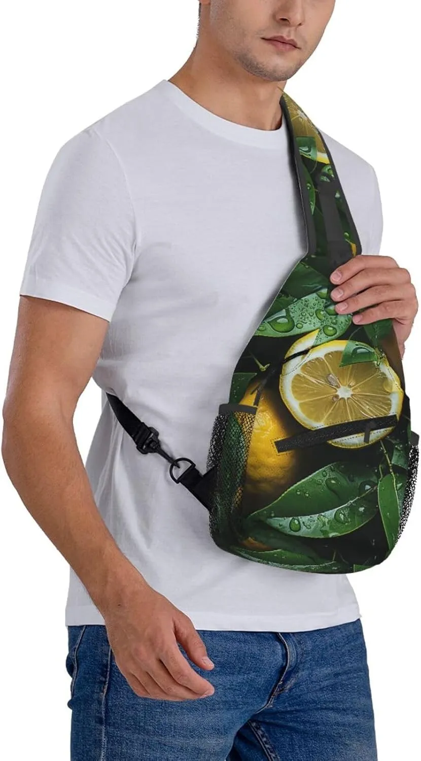 Sling Bag for Women Men Crossbody Bag Sling Backpack Giraffe among flowers Cross Body Bag Adjustable Chest Bag