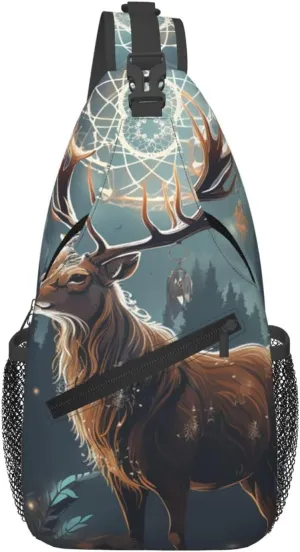 Sling Bag for Women Men Crossbody Bag Sling Backpack yellow flowers and birds Cross Body Bag Adjustable Chest Bag