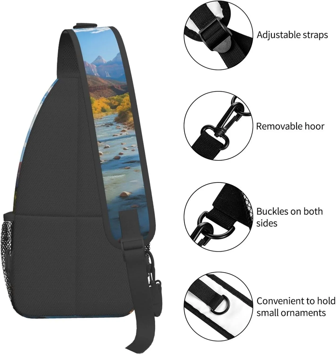 Sling Bag for Women Men Crossbody Bag Sling Backpack Zion national park Cross Body Bag Adjustable Chest Bag