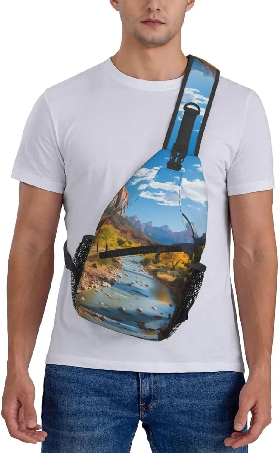 Sling Bag for Women Men Crossbody Bag Sling Backpack Zion national park Cross Body Bag Adjustable Chest Bag