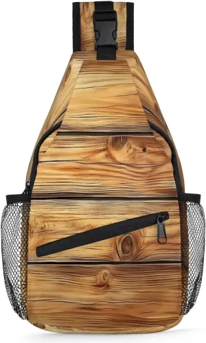 Sling Bag for Women Men Plank Crossbody Sling Bags Travel Hiking Chest Bag Daypack Unisex Crossbody Bag