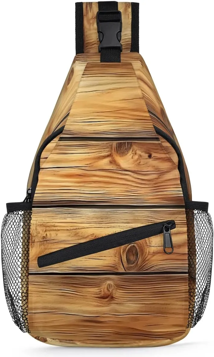 Sling Bag for Women Men Plank Crossbody Sling Bags Travel Hiking Chest Bag Daypack Unisex Crossbody Bag