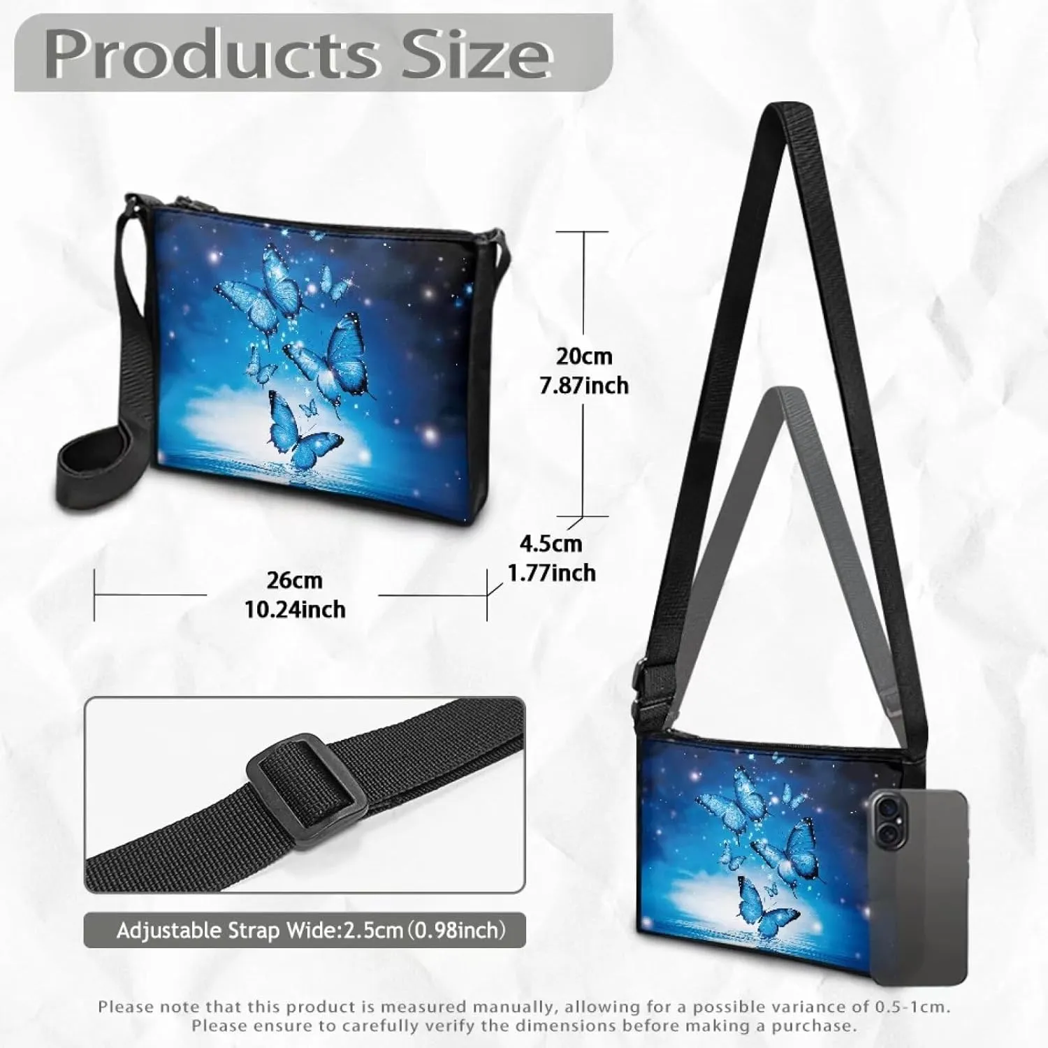 Sling Bag Small Crossbody Backpack Shoulder Bag for Women Men Trendy Adjustable Shoulder Strap Travel Bag Zippered