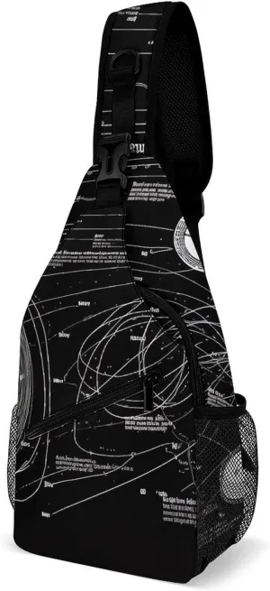 Sling Bags Physics Print Crossbody Bag for Women Men Cross Body Bag for Travel Hiking Shopping