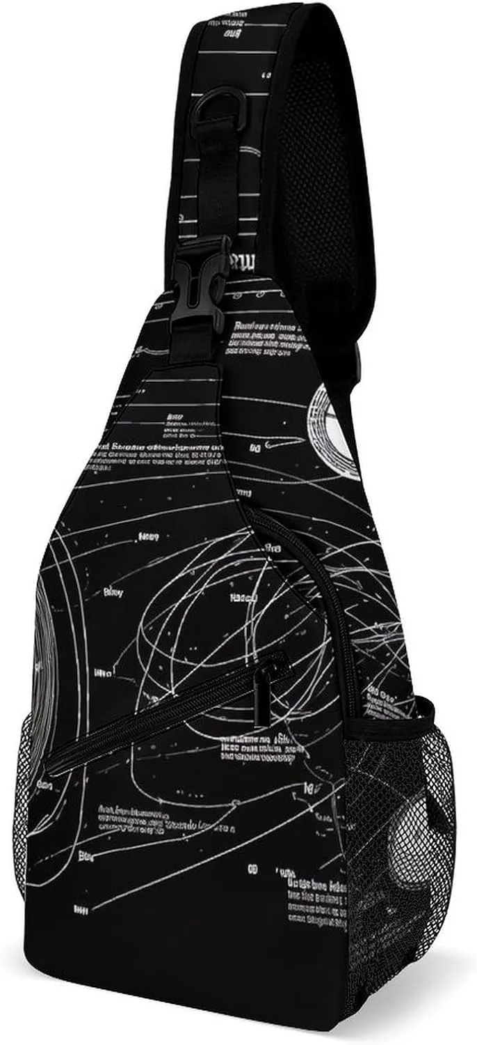 Sling Bags Physics Print Crossbody Bag for Women Men Cross Body Bag for Travel Hiking Shopping