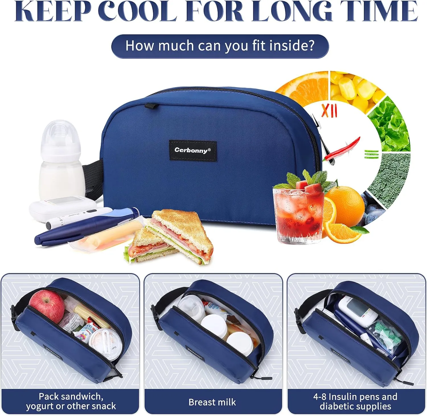 Small Cooler Bag Freezable Lunch Bag for Work School Travel,Leak-proof Small Lunch Bag,Small Insulated Bag For Kids/Adults,Freezer Lunch Bags,Freezable Snack Bag,Mini Lunch Bag Fit For Yogurt