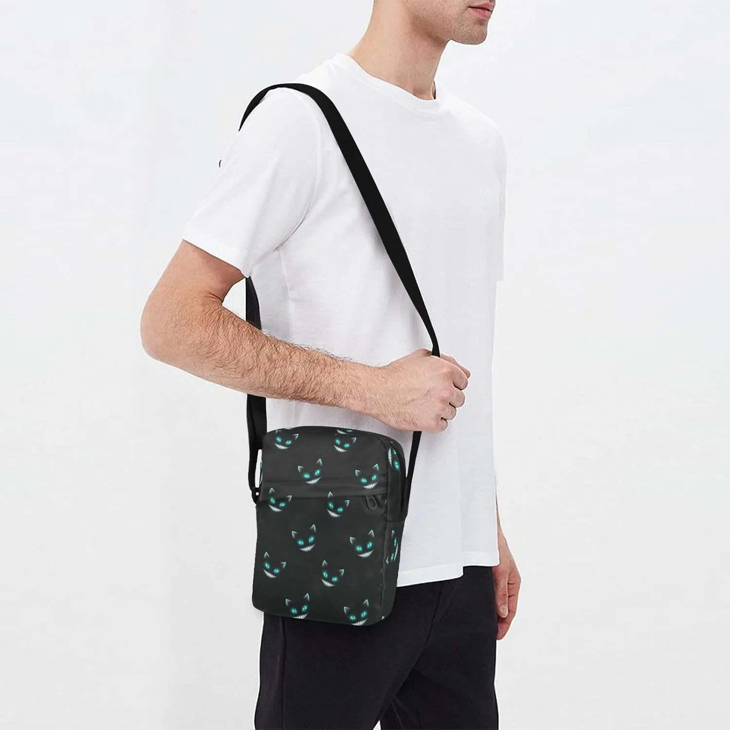 Small Crossbody Bag for Men Women Mini Messenger Bag Shoulder Handbag With Adjustable Straps