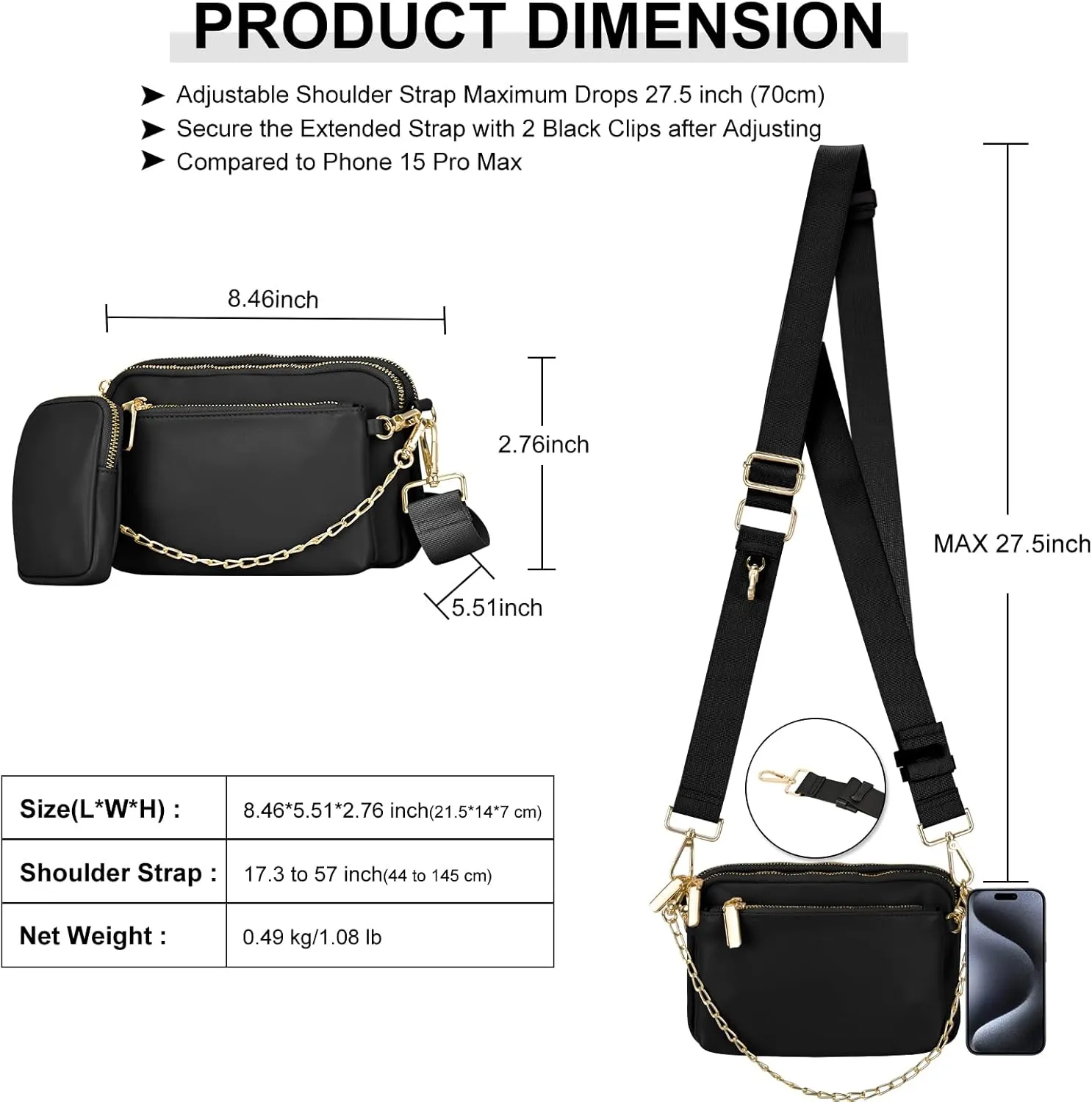 Small Crossbody Bags for Women 3 in 1 Trendy Shoulder Fashion Designer Mini Cute Sling Chest Bag