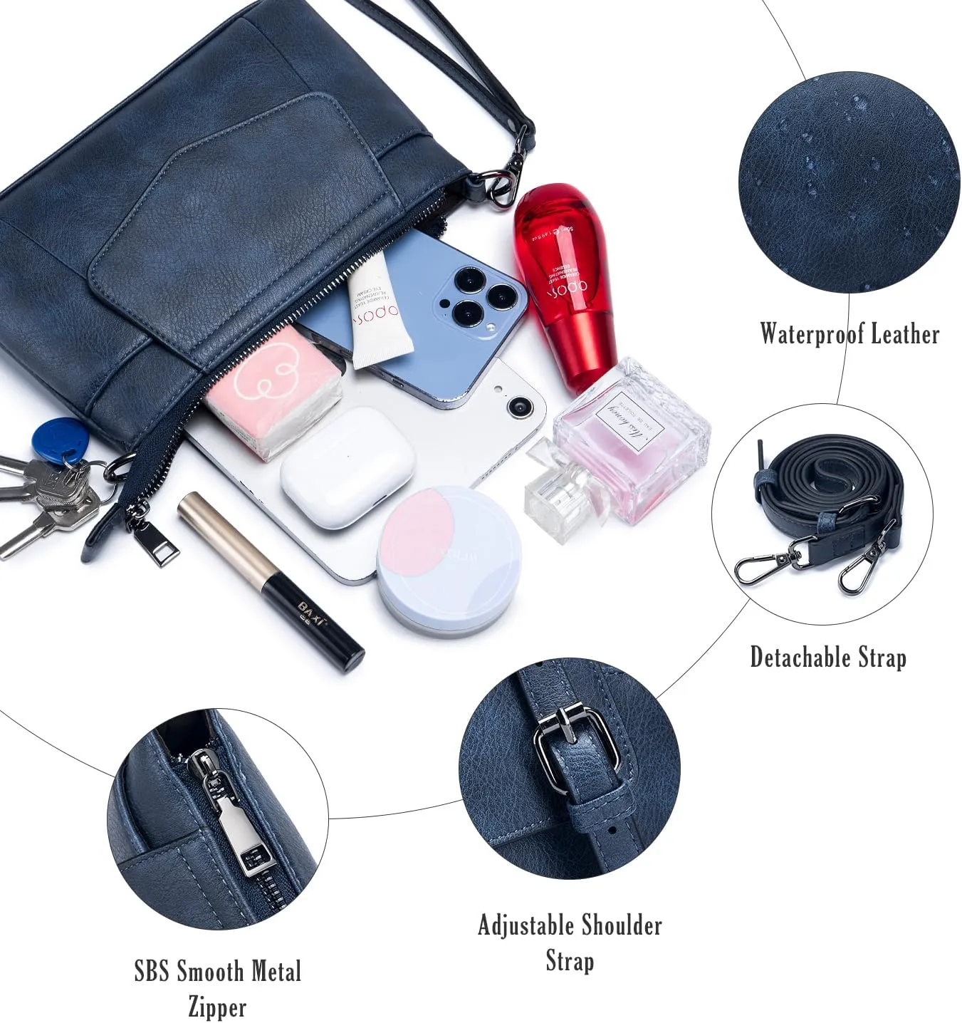 Small Crossbody Bags for Women, Cell Phone Bag Mini Over Wristlets Handbag Wallet Purse with Card Slots