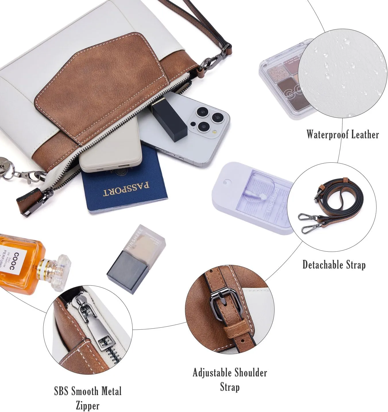 Small Crossbody Bags for Women, Cell Phone Bag Mini Over Wristlets Handbag Wallet Purse with Card Slots