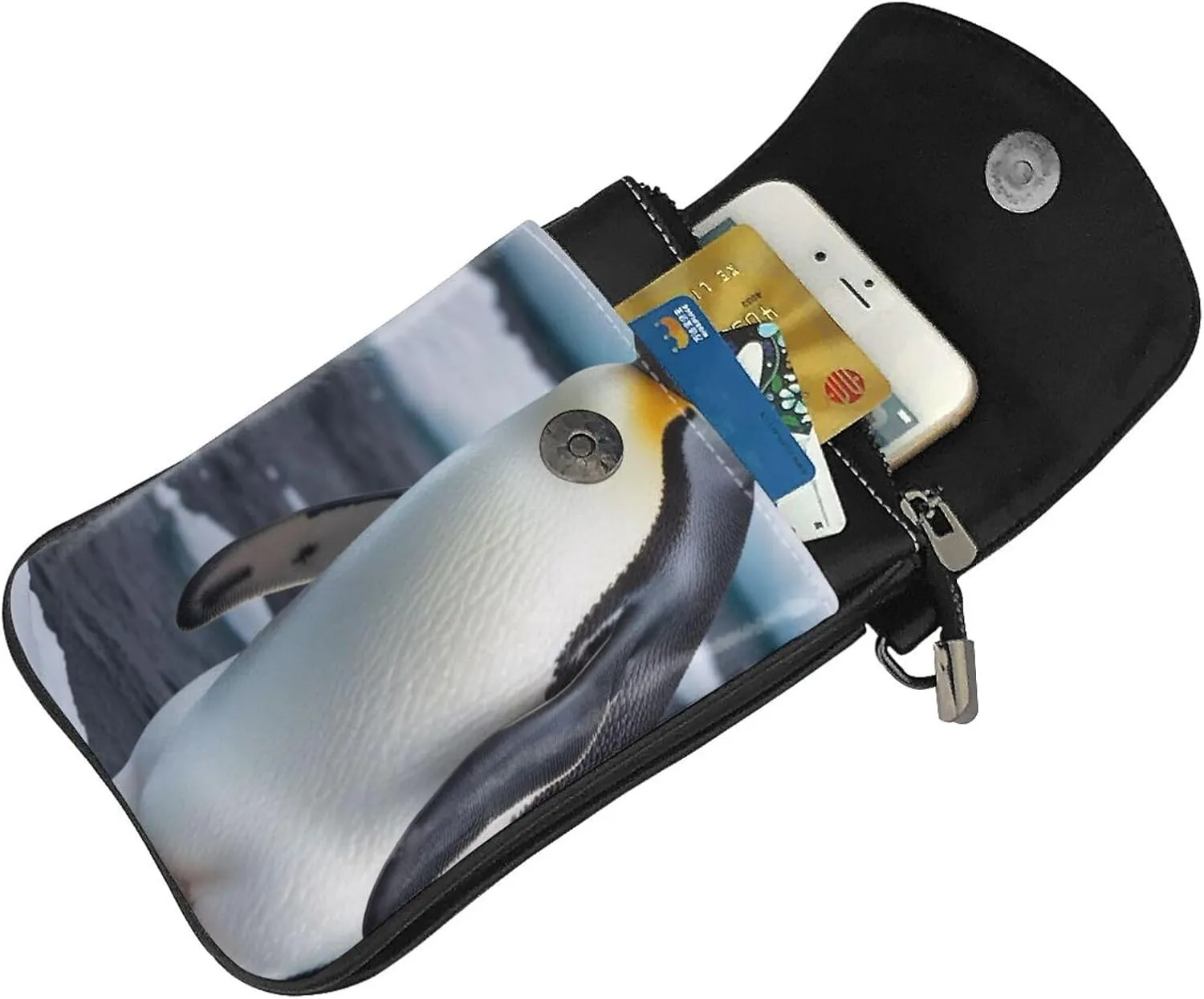 Small Crossbody Bags for Women,Leather Shoulder Bag for Cell Phone Purse with Strap and Hearts shape Printed
