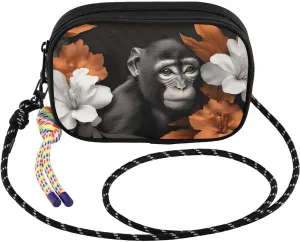 Small Crossbody Bags Monkey Floral for Women Cell Phone Purses Women's Shoulder Handbag Wallet Purse