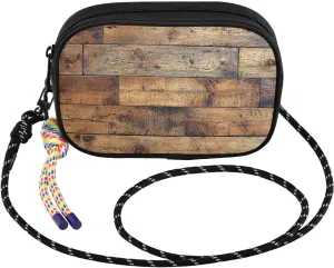 Small Crossbody Bags Old Wood Texture for Women Cell Phone Purses Shoulder Bag Handbag with Adjustable Strap