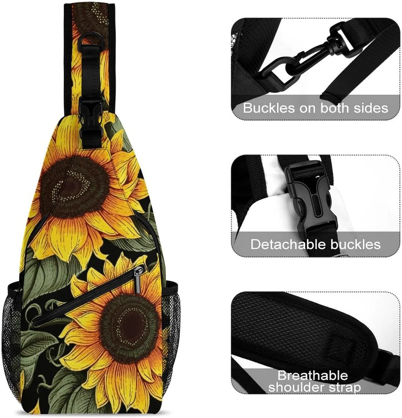 Small Crossbody Sling Backpack Dark And Light Colors Chest Bags for Traveling Chest Fashion Shoulder Bag
