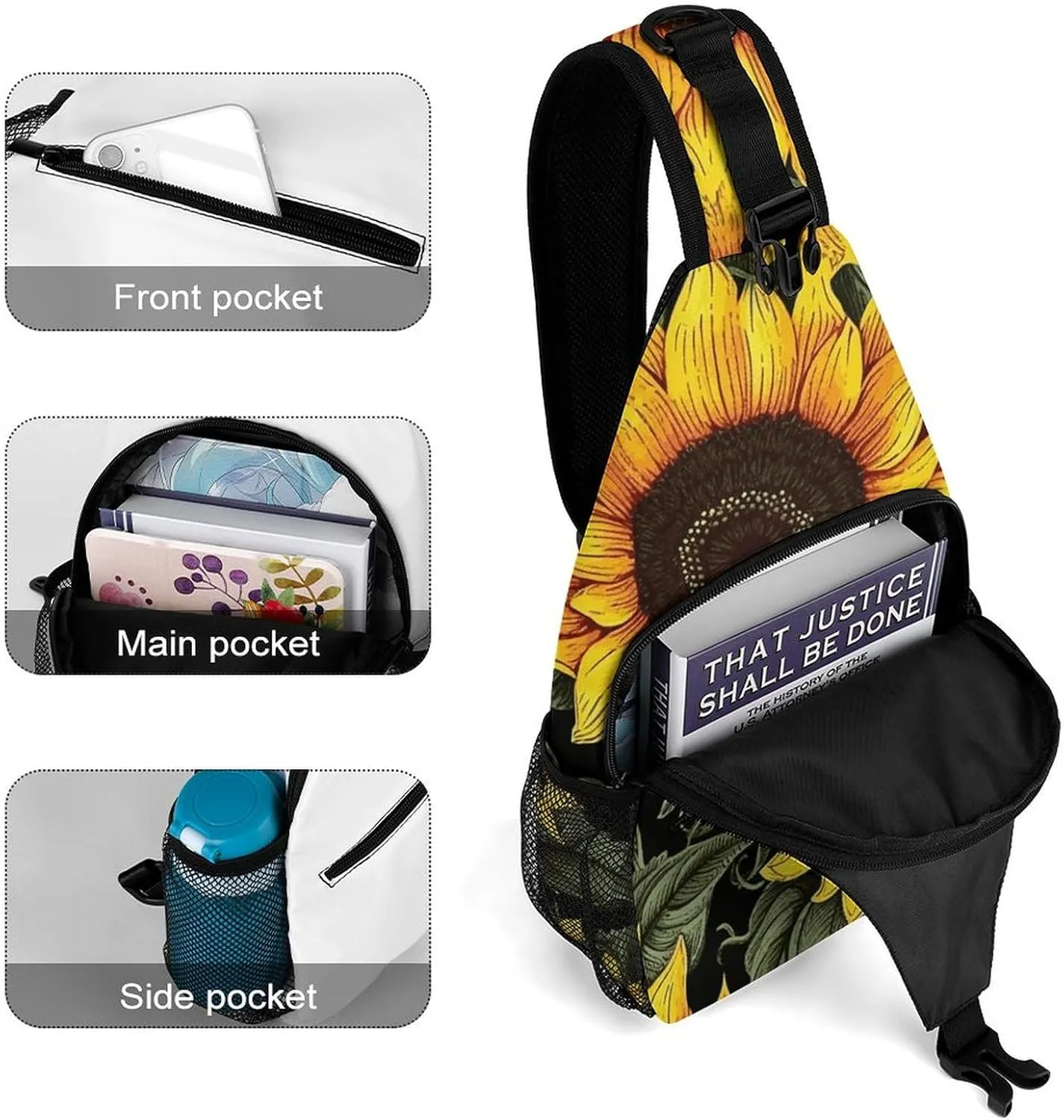 Small Crossbody Sling Backpack Dark And Light Colors Chest Bags for Traveling Chest Fashion Shoulder Bag