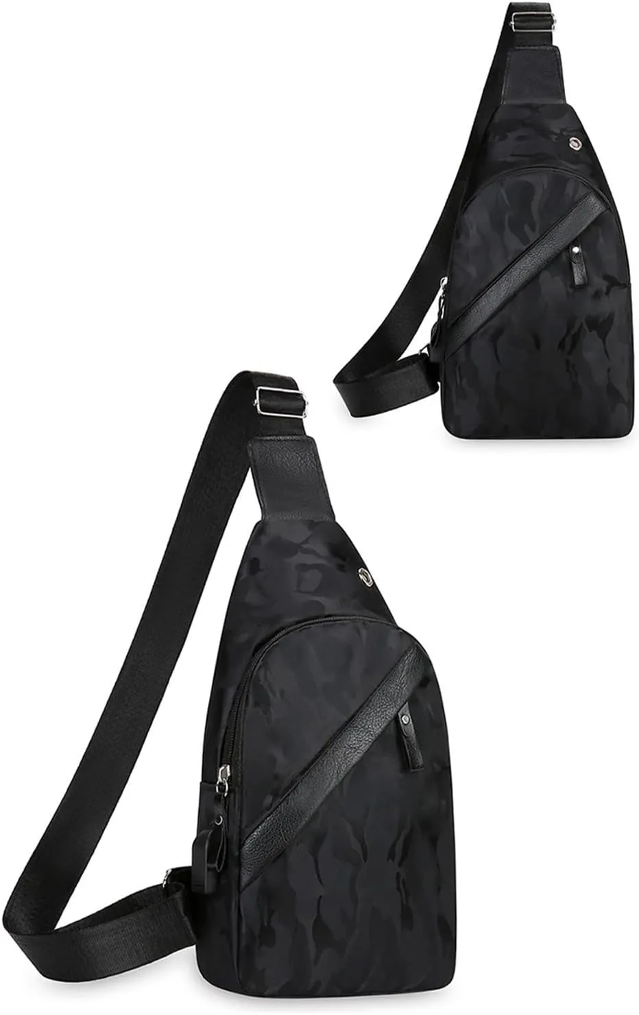 Small Crossbody Sling Backpack Sling Chest Bag，Adjustable Cross Body Bag Chest Shoulder Bag Daypack Fanny Pack for Travel Hiking