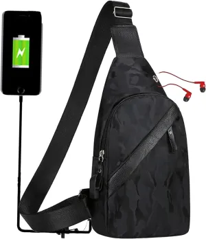 Small Crossbody Sling Backpack Sling Chest Bag，Adjustable Cross Body Bag Chest Shoulder Bag Daypack Fanny Pack for Travel Hiking