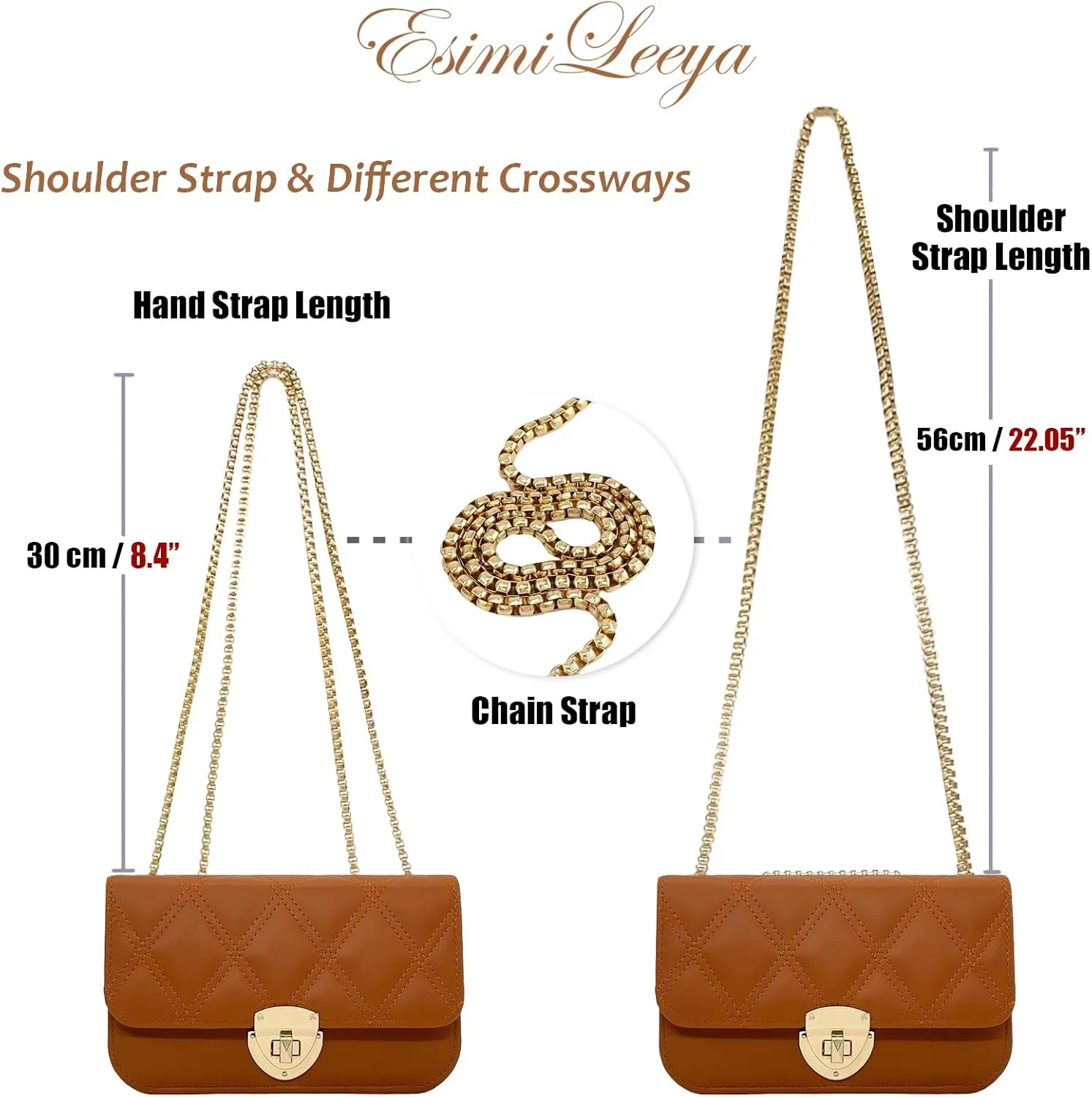 Small Mini Handbags for Women with Golden Chain Cross Body Purses for Women