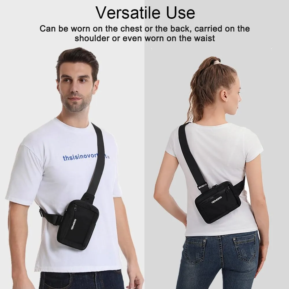Small Sling Bag for Women Men Chest Bag Water Resistance Mini Crossbody Bag Adjustable Strap Lightweight Shoulder Bag
