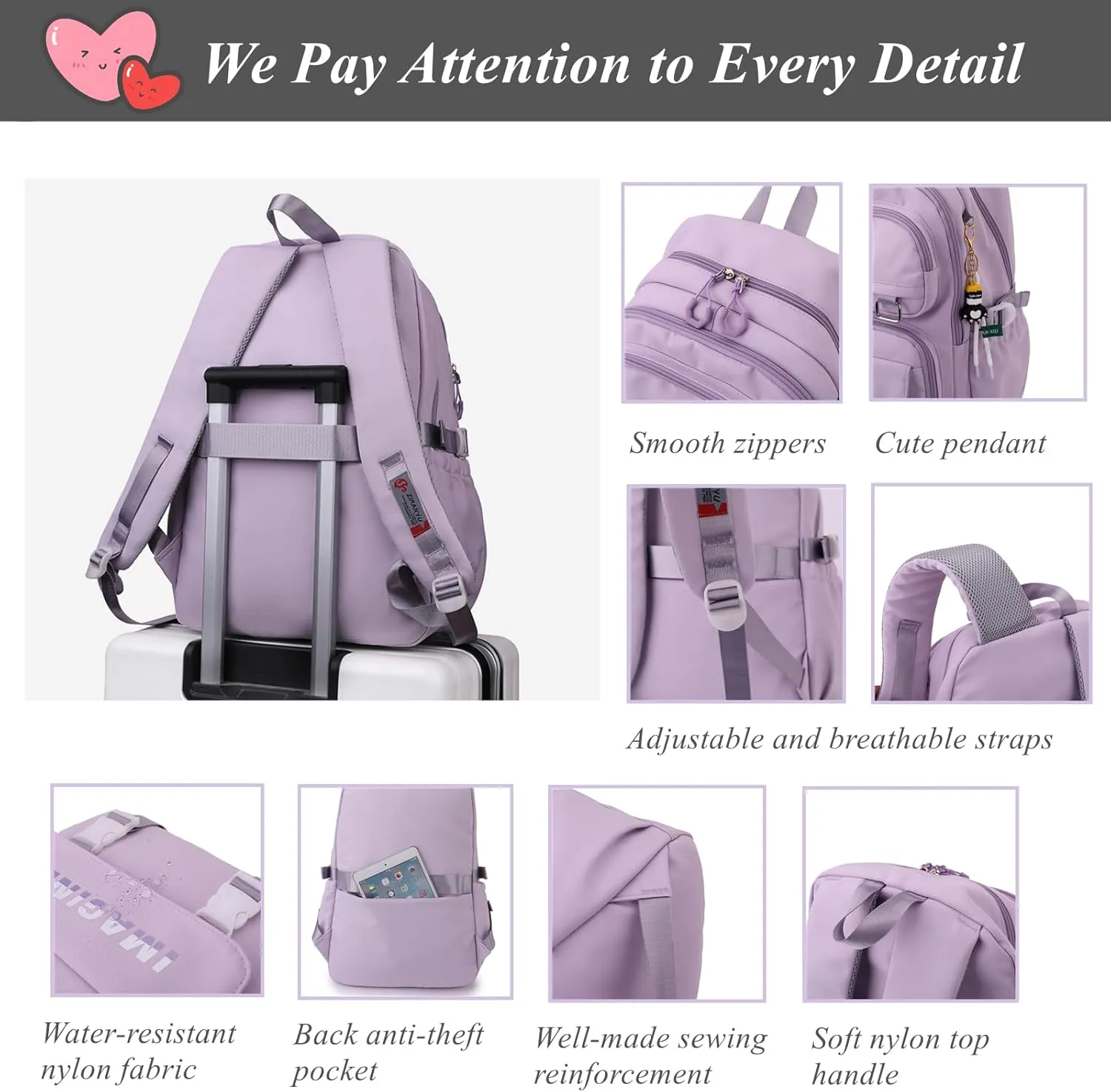 Solid Color Kids Backpacks for Girls School Bags, Elementary Bookbags Girls Backpacks Casual Daypacks, D-Blue