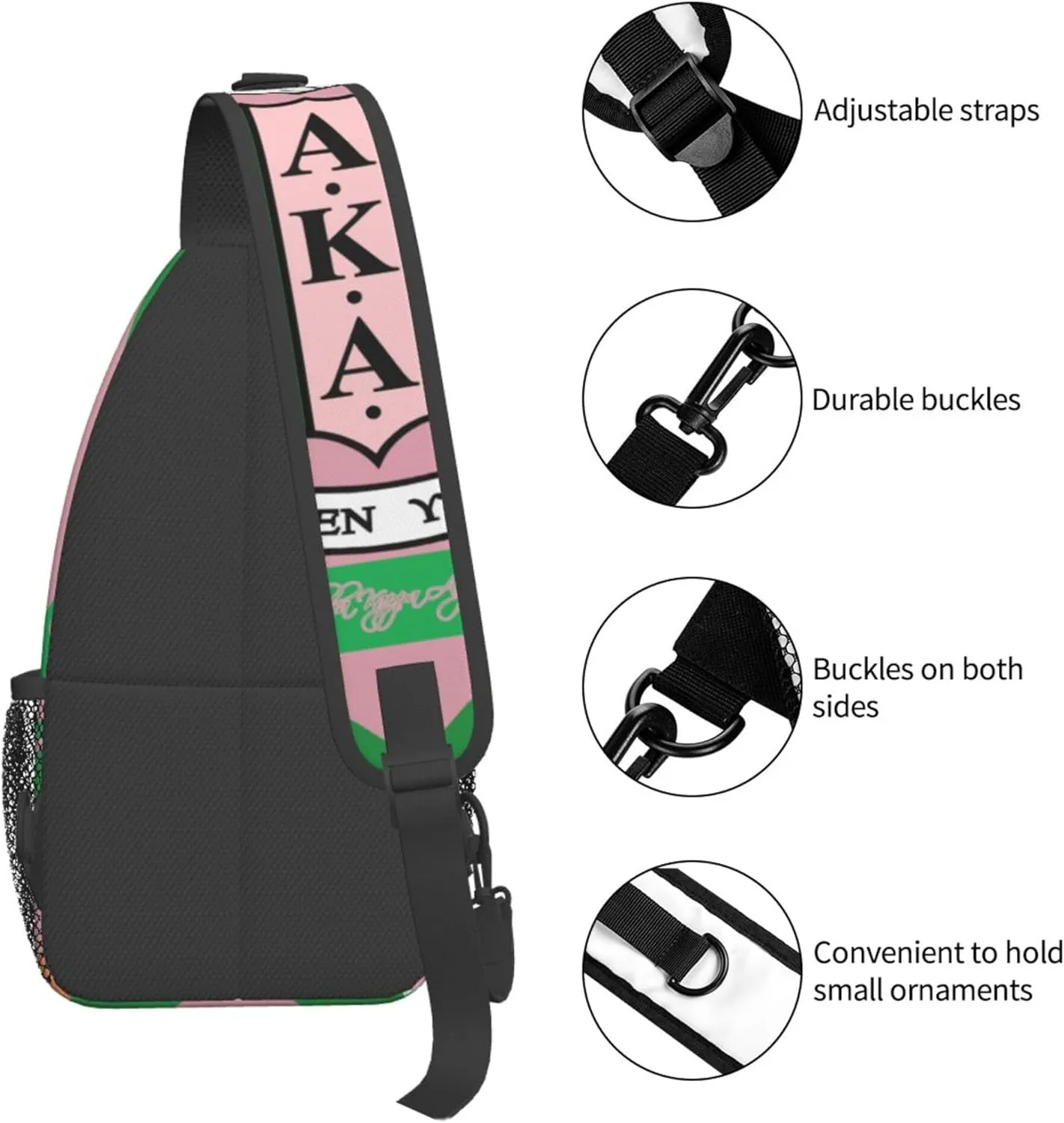 Sorority Gifts Unisex Crossbody Backpack Sling Bag chest bag for Hiking Traveling Outdoor Daypack