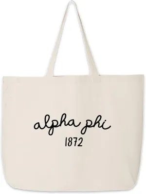 Sorority Tote Bag - Personalized Canvas Greek Life Gift for Big Little, Bid Day, Recruitment, and Everyday Use