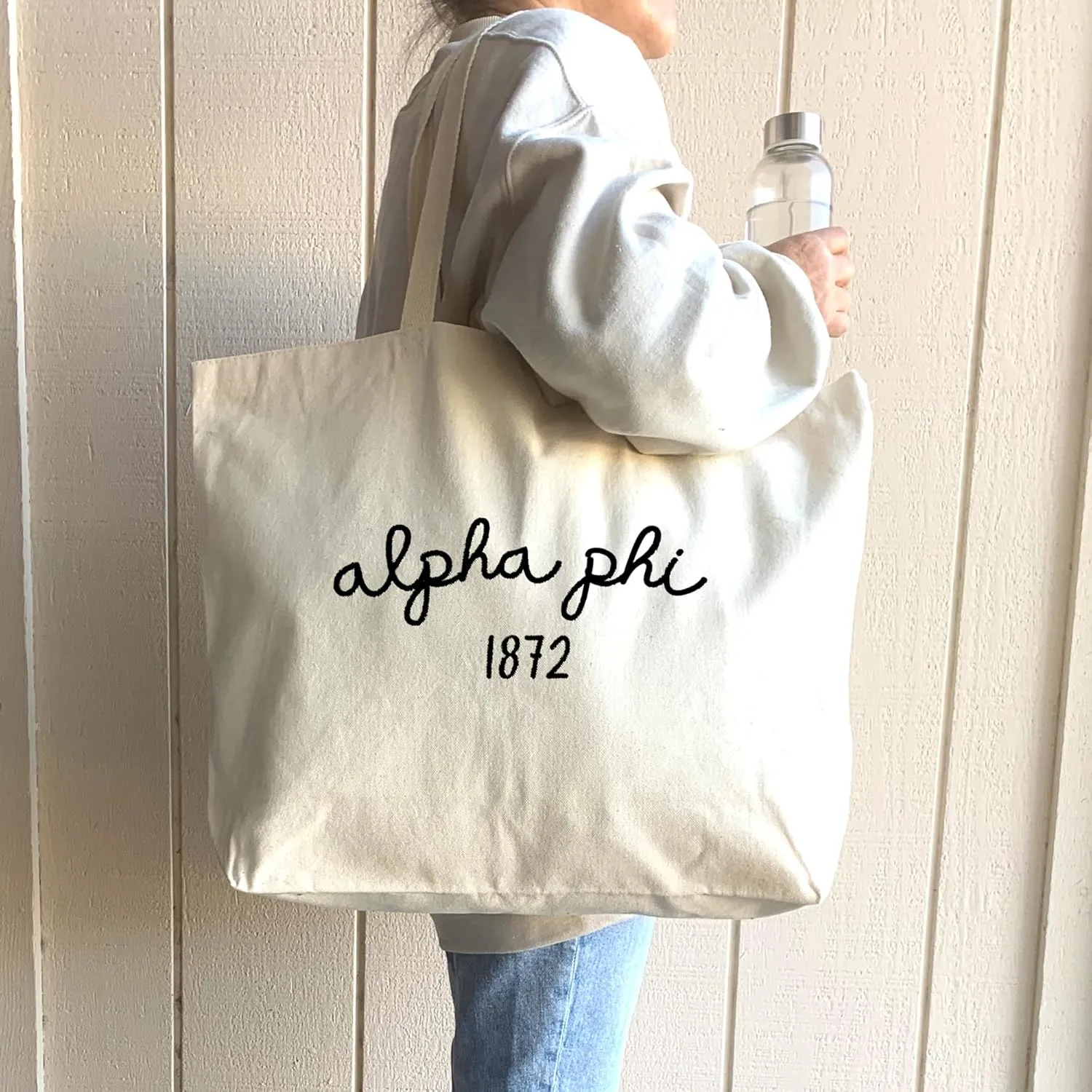 Sorority Tote Bag - Personalized Canvas Greek Life Gift for Big Little, Bid Day, Recruitment, and Everyday Use