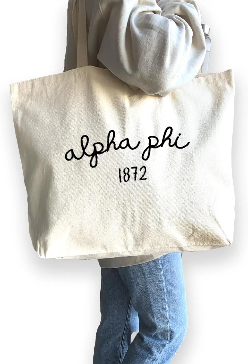 Sorority Tote Bag - Personalized Canvas Greek Life Gift for Big Little, Bid Day, Recruitment, and Everyday Use