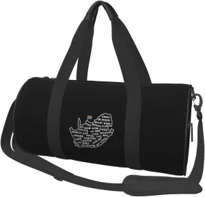 South African Flag Africa Map Convertible Garment Bag with Shoulder Strap, Carry on Garment Duffel Bag for Men Women - Rolling Foldable for Travel Luggage Bags (Black)