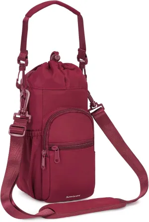 sportsnew Water Bottle Holder with Strap 32oz 40oz Insulated Water Bottle Carrier Sling Bag with Phone Pocket Crossbody